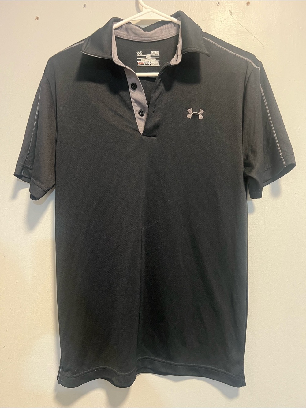 Under Armour Black Polo with Gray Trim